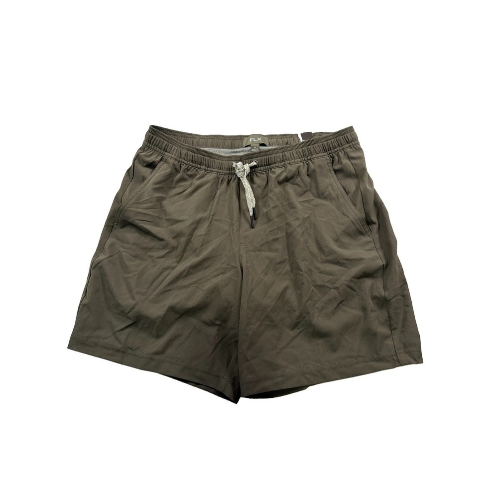 FLX Men's M 7" Inseam Travel Leisure Shorts Dark Grey Stretch Urban Commuter
